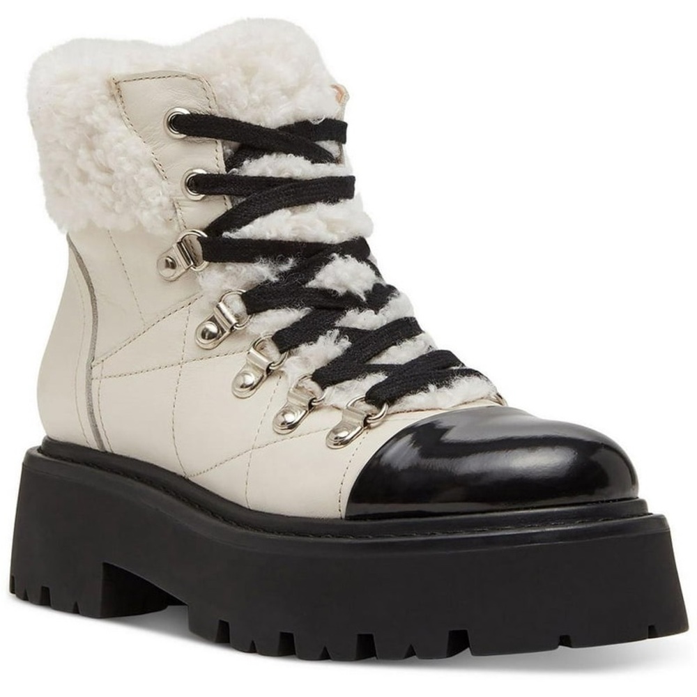 Steve Madden Reyen Lace Up Lug Sole Hiker Chunky Heel Platform Boots Size 7.5